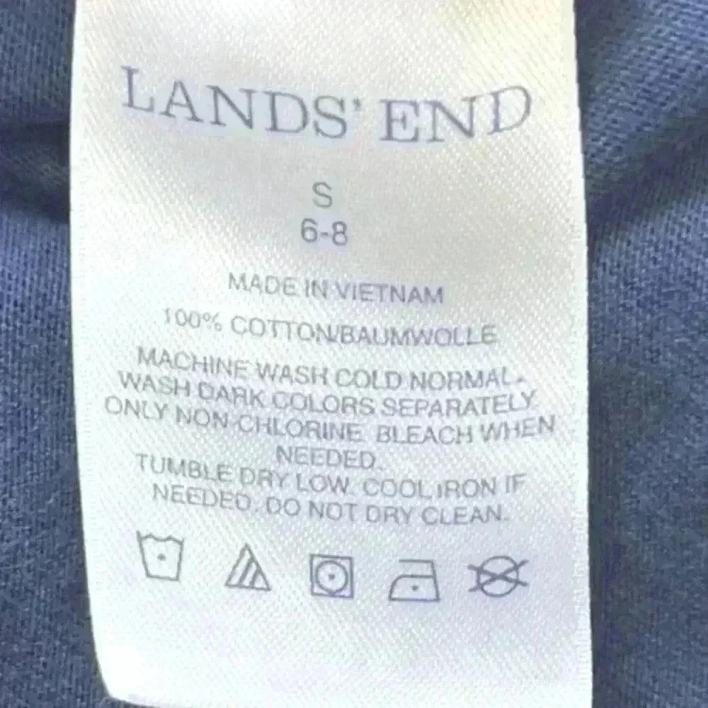 Lands' End‎ Sleeveless Midi Tank Dress w/ Pockets Navy Women's Size Small - Picture 6 of 6